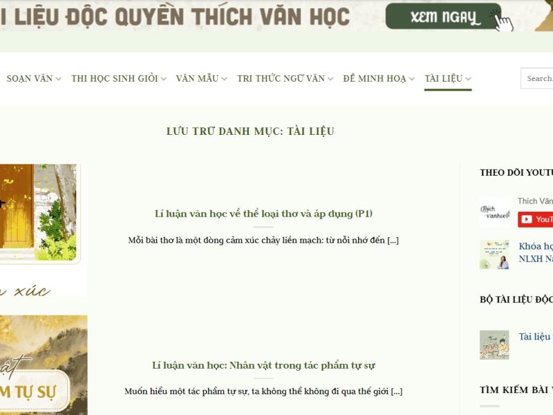 Tài liệu tham khảo môn Văn