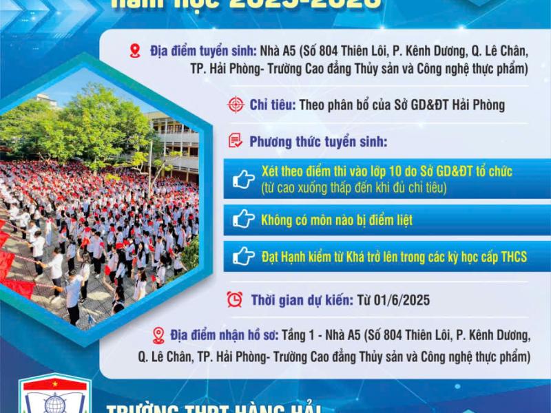 THÔNG BÁO NHẬN HỒ SƠ TUYỂN SINH LỚP 10 – NĂM HỌC 2025–2026